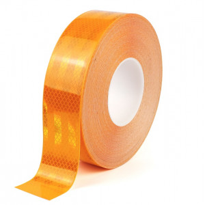 Reflecterende ECE 104 tape voor vrachtwagens geel